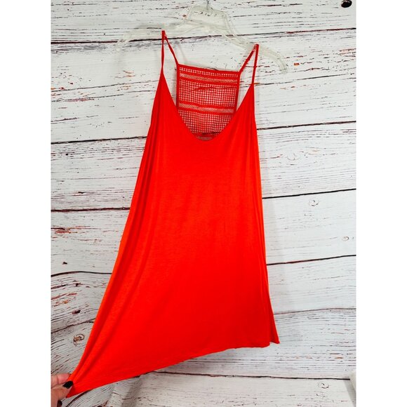 Old Navy Womens Red Crochet Back Detail Tank Top Sleeveless Size Large - Picture 7 of 8